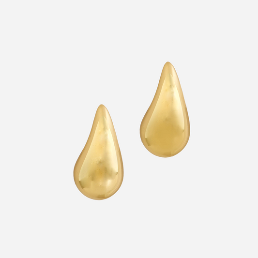 Chunky Gold or Silver Dome Earrings