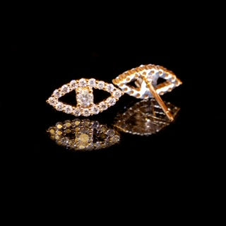 diamond gold evil eye earring is simply a fashion jewelry
